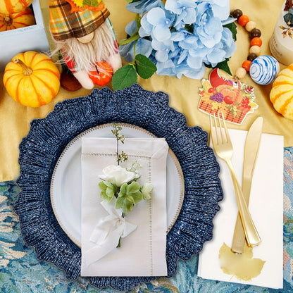 Unique Blue Fine China Dinner Plates Set for Wedding Parties - HomeGoods Lima