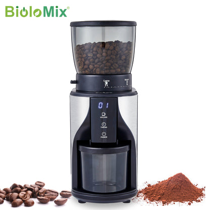 BioloMix Automatic Coffee Grinder with Conical Burr 31 Grind Settings - HomeGoods Lima