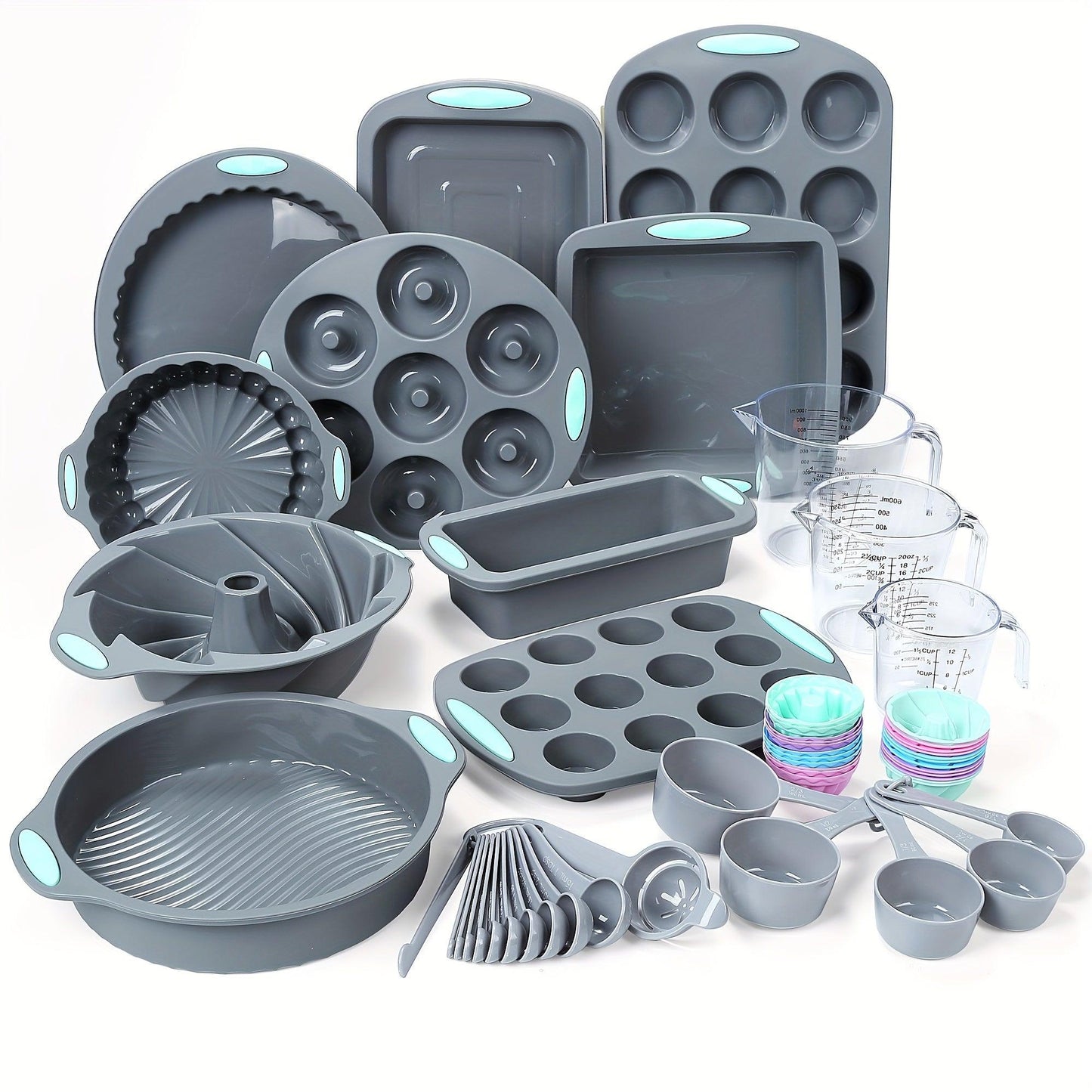 45Piece Nonstick Silicone Baking Set OvenSafe Flexible Bakeware - HomeGoods Lima