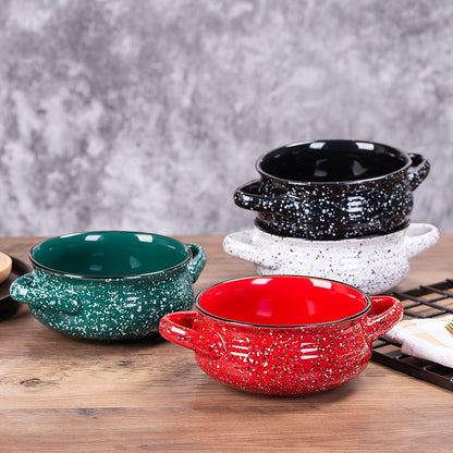 Set of 4 Ceramic Soup Bowls with Dual Handles - HomeGoods Lima