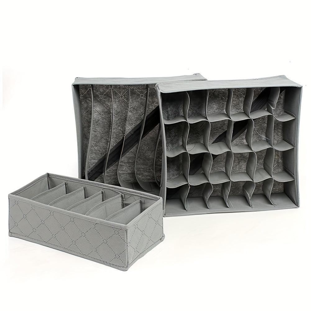 3Piece Foldable Fabric Underwear and Sock Storage Box - HomeGoods Lima