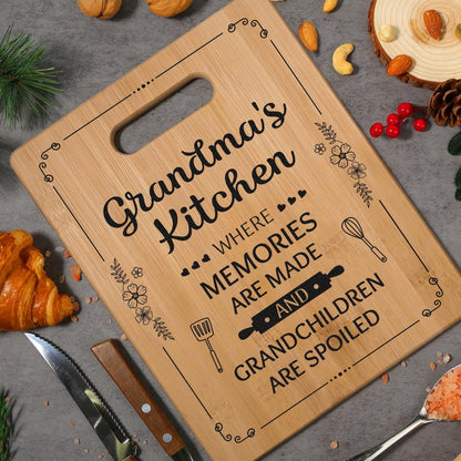 Personalized Bamboo Cutting Board Christmas Gift for Grandma - HomeGoods Lima