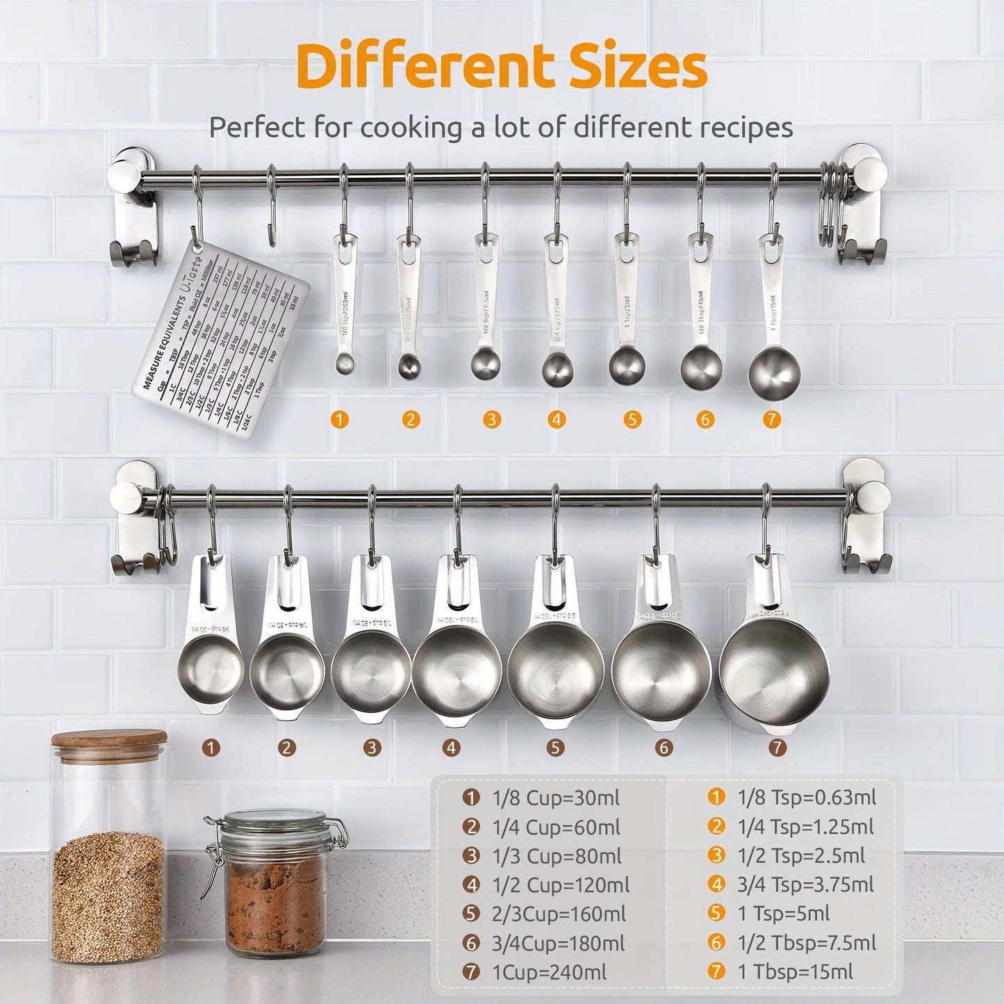 Stainless Steel Measuring Cups Spoons Set - HomeGoods Lima