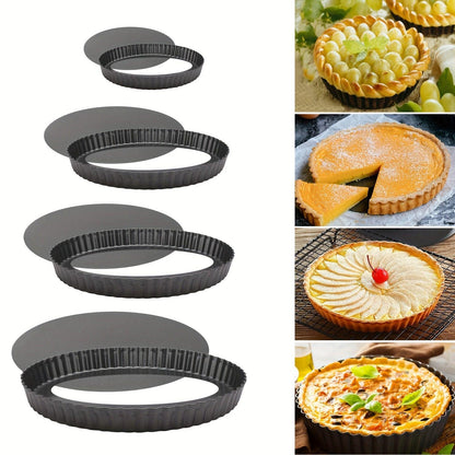 Nonstick 4pc Round Cake Quiche Pan Set with Removable Bottoms - HomeGoods Lima