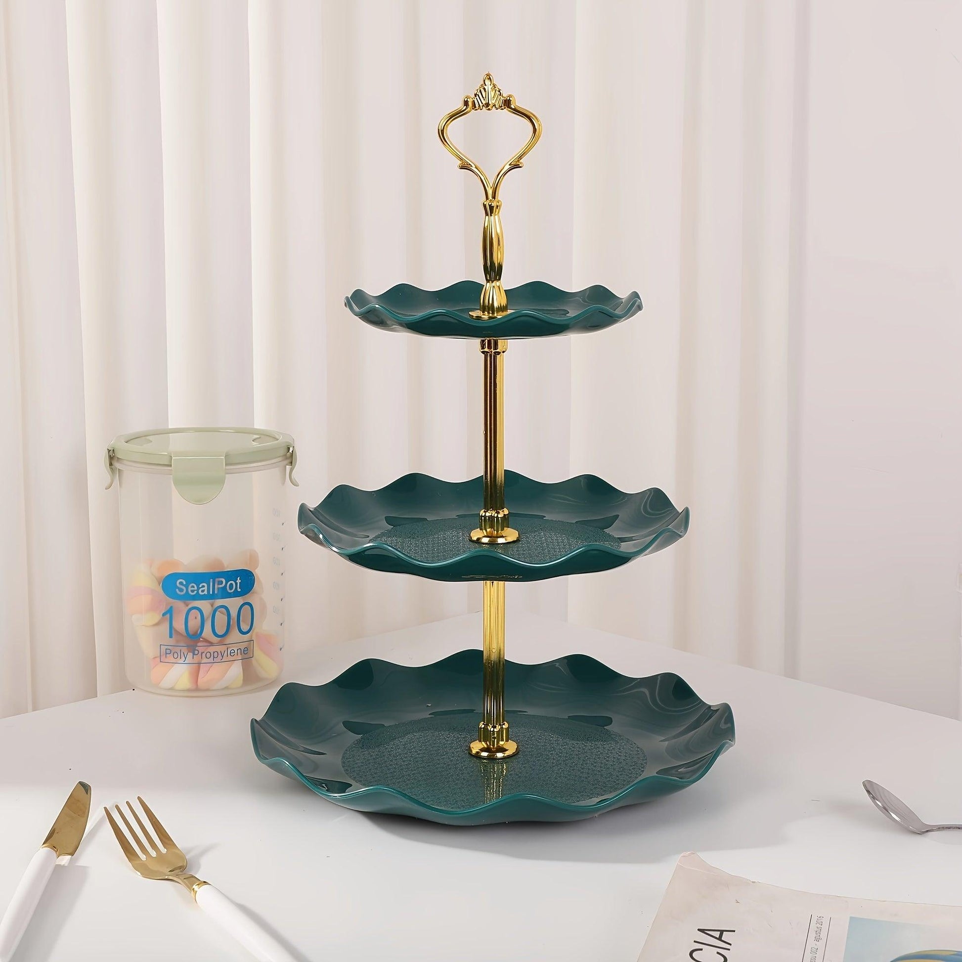 3Tier Dessert Tray with Fruit and Cake for Entertaining - HomeGoods Lima