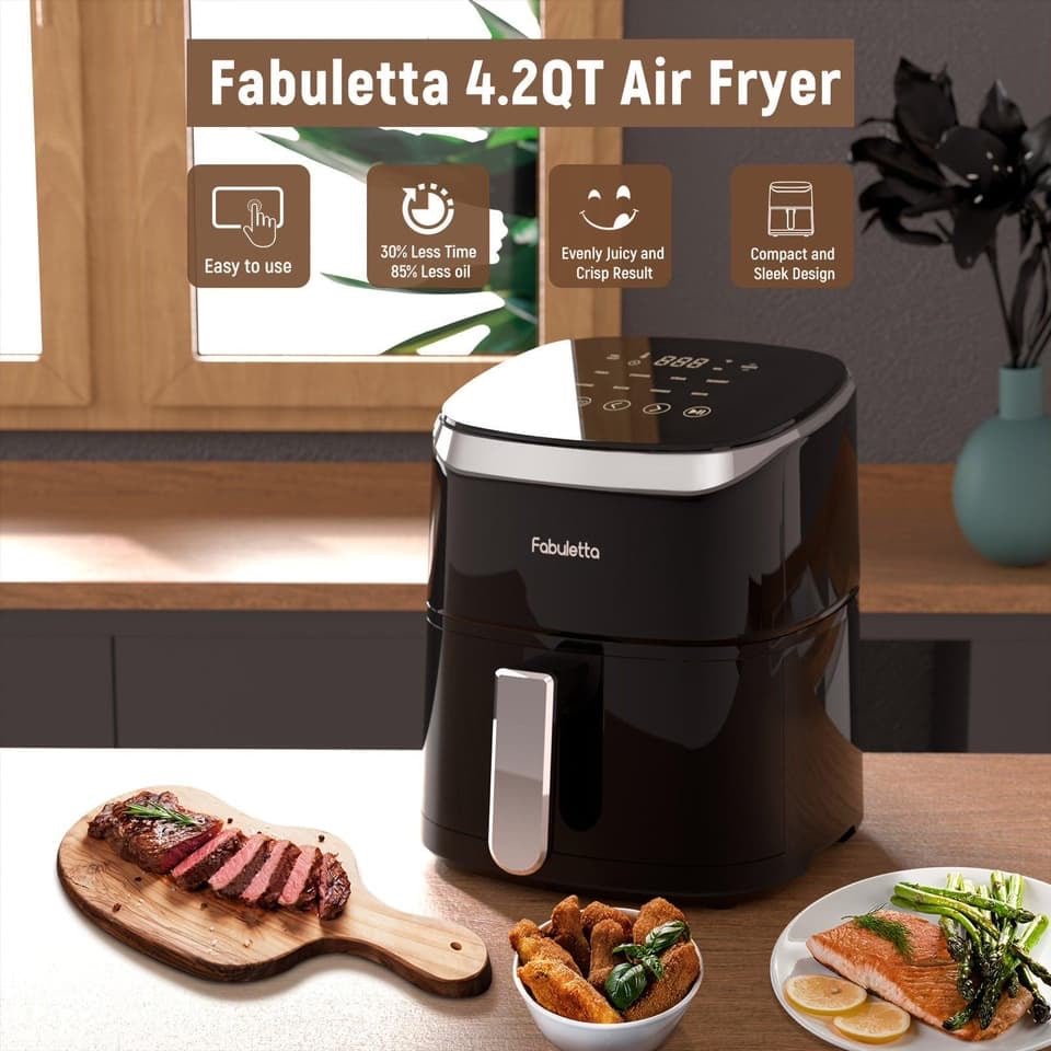 Air Fryer Powerful 4L with 9 Cooking Functions Reminder 1550W - HomeGoods Lima