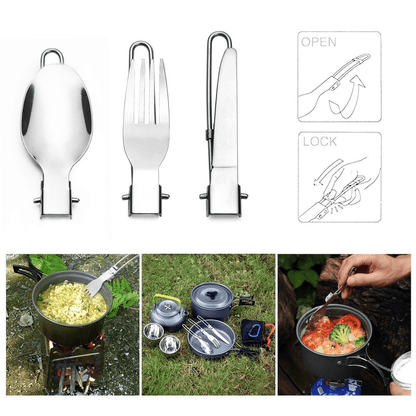 3Piece Stainless Steel Camping Cookware Backpack Set - HomeGoods Lima