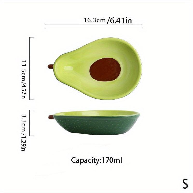 Cartoon Avocado Ceramic Dinner Plate Set for Restaurant Use - HomeGoods Lima