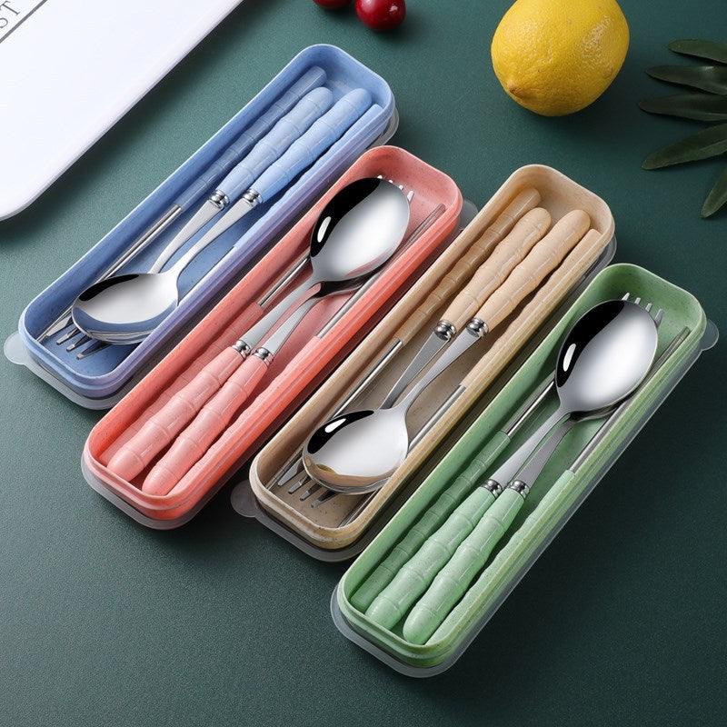 Portable Stainless Steel Cutlery Set Chopsticks Forks Spoons for OntheGo - HomeGoods Lima