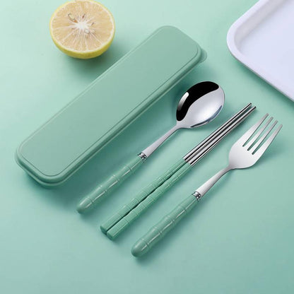 Portable Stainless Steel Cutlery Set Chopsticks Forks Spoons for OntheGo - HomeGoods Lima