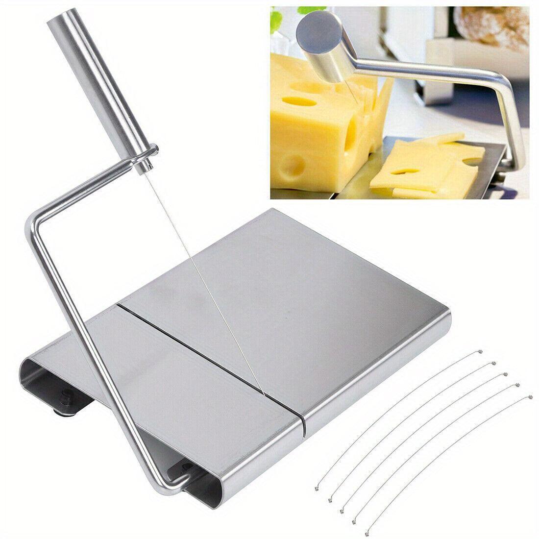 Stainless Steel Cheese and Butter Cutter Board with Handle 6 Wires - HomeGoods Lima