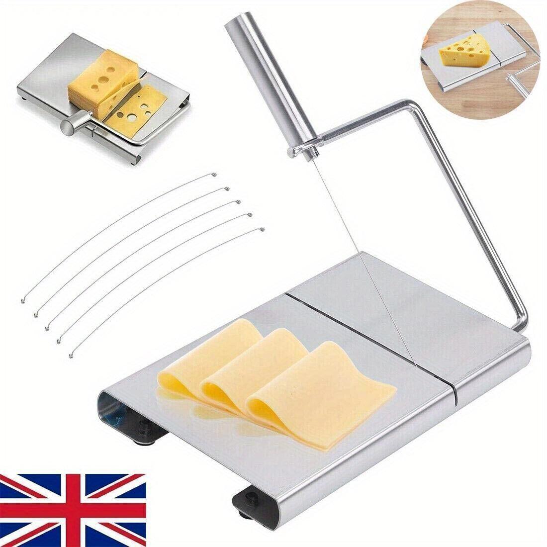 Stainless Steel Cheese and Butter Cutter Board with Handle 6 Wires - HomeGoods Lima