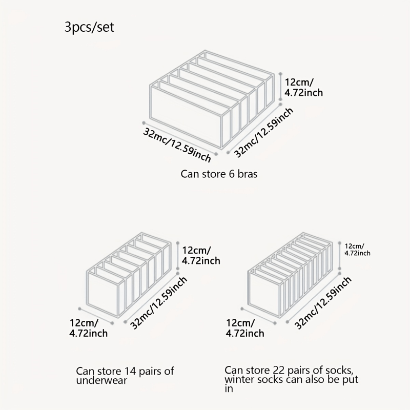 Underwear Magic Drawer Organizer Set