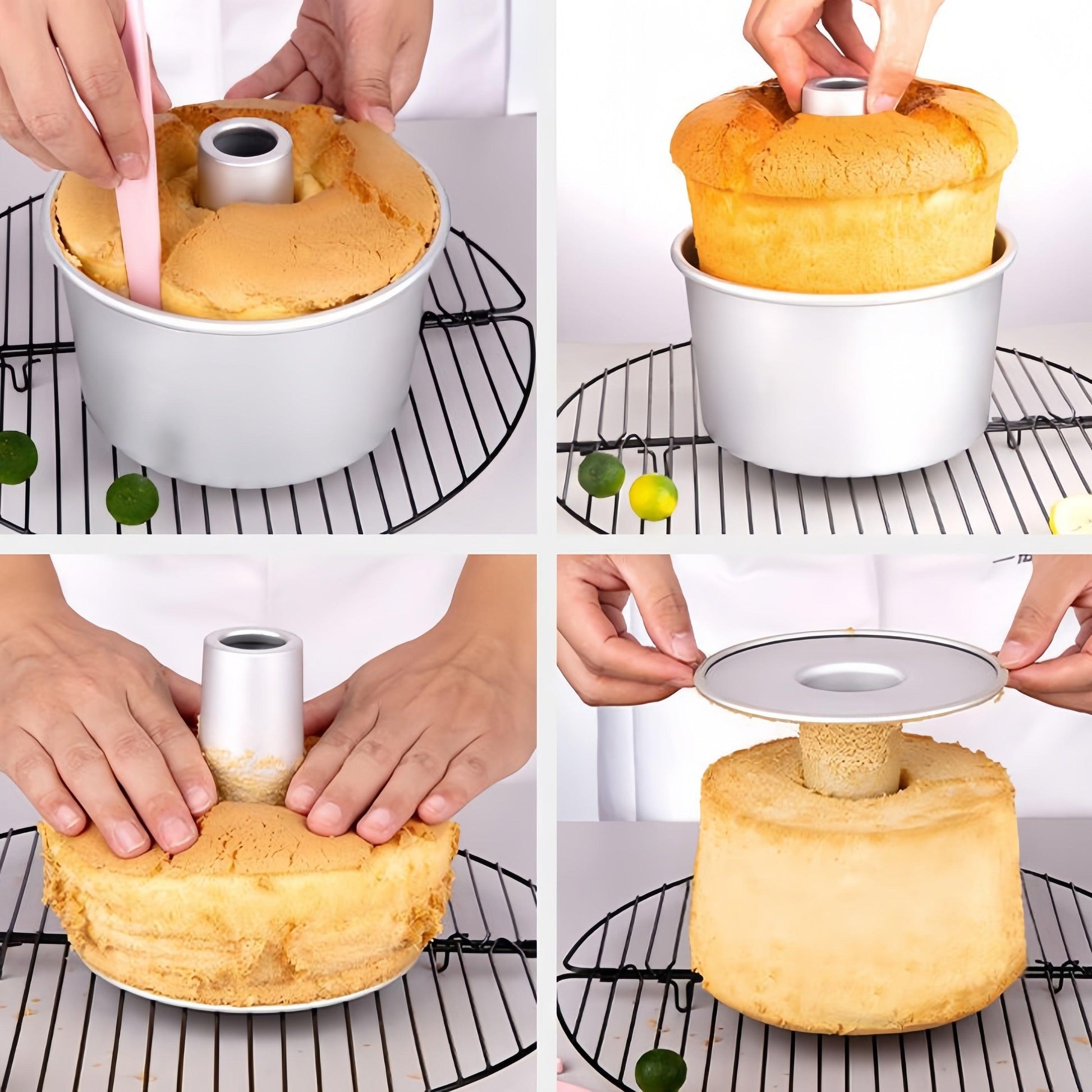 Removable Bottom Round Aluminum Cake Pan for Chiffon Cakes - HomeGoods Lima