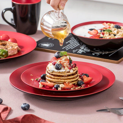 16Piece Matte Stoneware Dinner Set with Plates Bowls for 4 - HomeGoods Lima