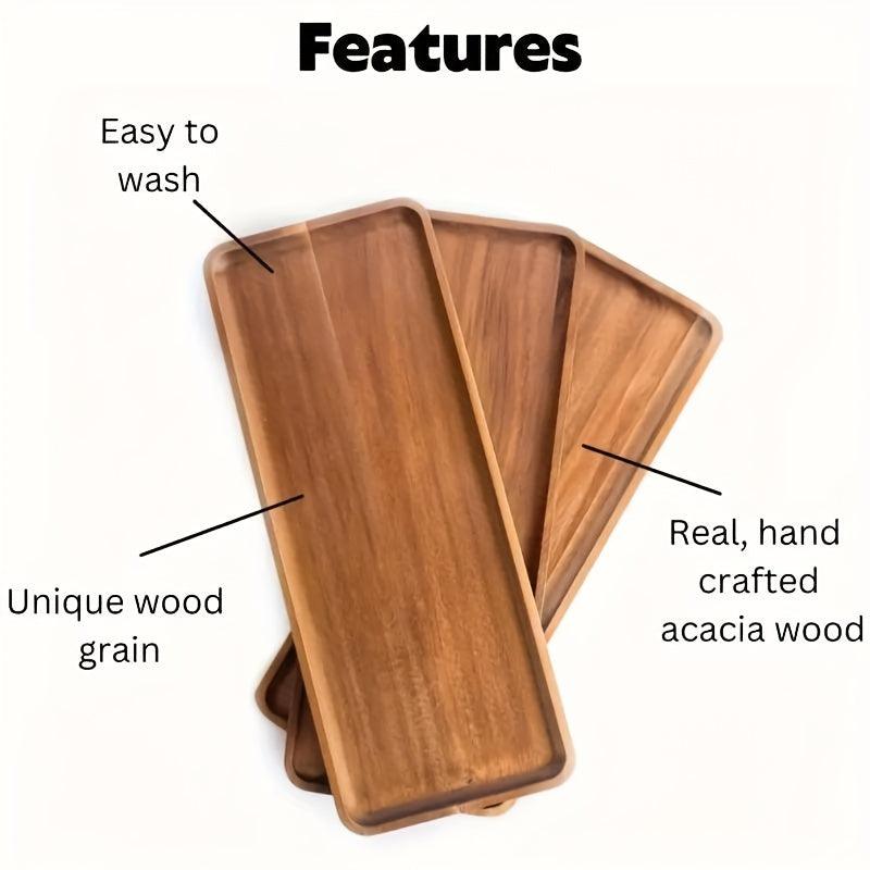 Acacia Wood Serving Tray for Drinks Food and Desserts - HomeGoods Lima