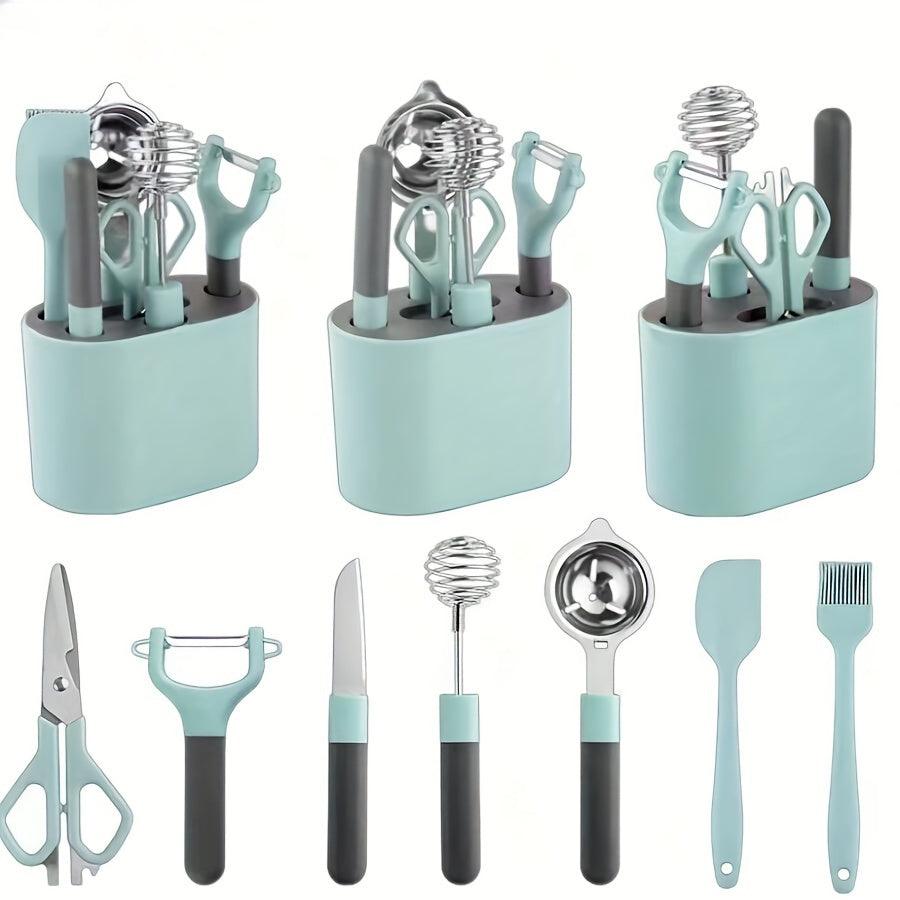 8Piece Stainless Steel Kitchen Gadget Set with Holder - HomeGoods Lima