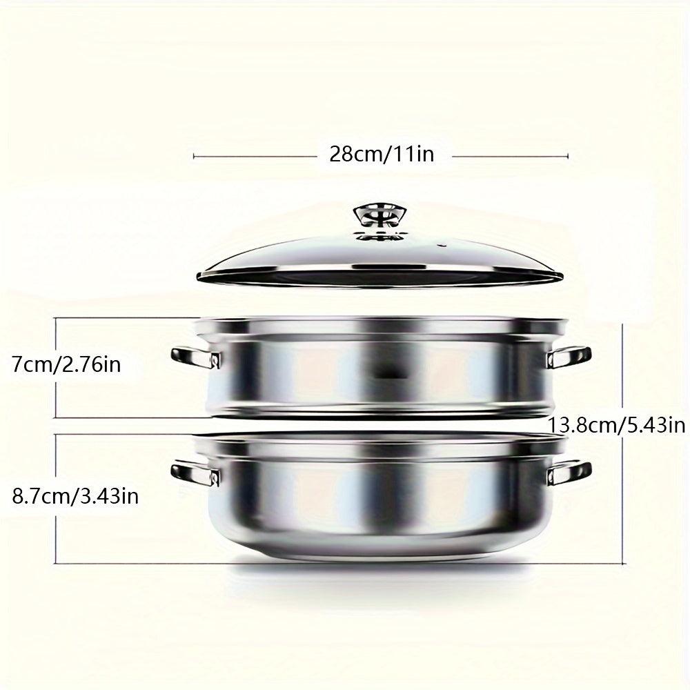 Versatile Stainless Steel Steamer Pot for All Stove Types - HomeGoods Lima