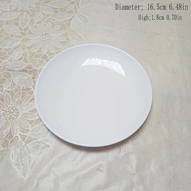 White Melamine Elegant Dinner Plate Round Porcelain Serving Tray - HomeGoods Lima