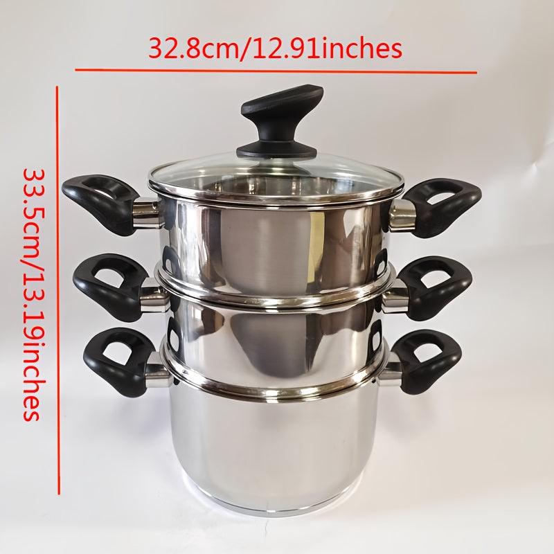 Multipurpose Stainless Steel Steamer Pot with Tempered Glass Lid - HomeGoods Lima