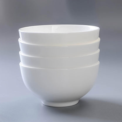 Classic White Ceramic Rice and Soup Bowls - HomeGoods Lima