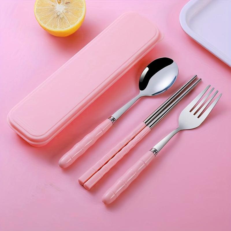 Portable Stainless Steel Cutlery Set Chopsticks Forks Spoons for OntheGo - HomeGoods Lima