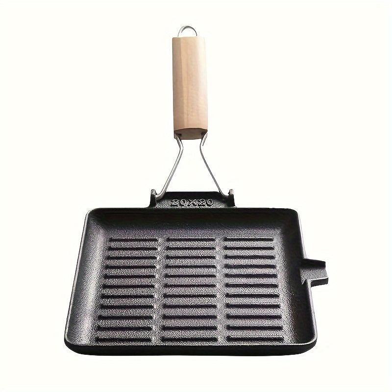 Foldable Striped Cast Iron Frying Pan for Induction Cookers - HomeGoods Lima