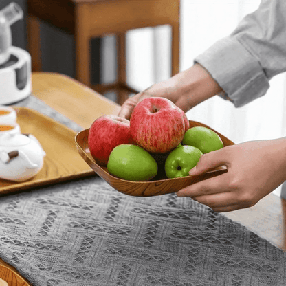 4 Elegant Woodlook Snack Plates Set Perfect for Sushi Breakfast - HomeGoods Lima