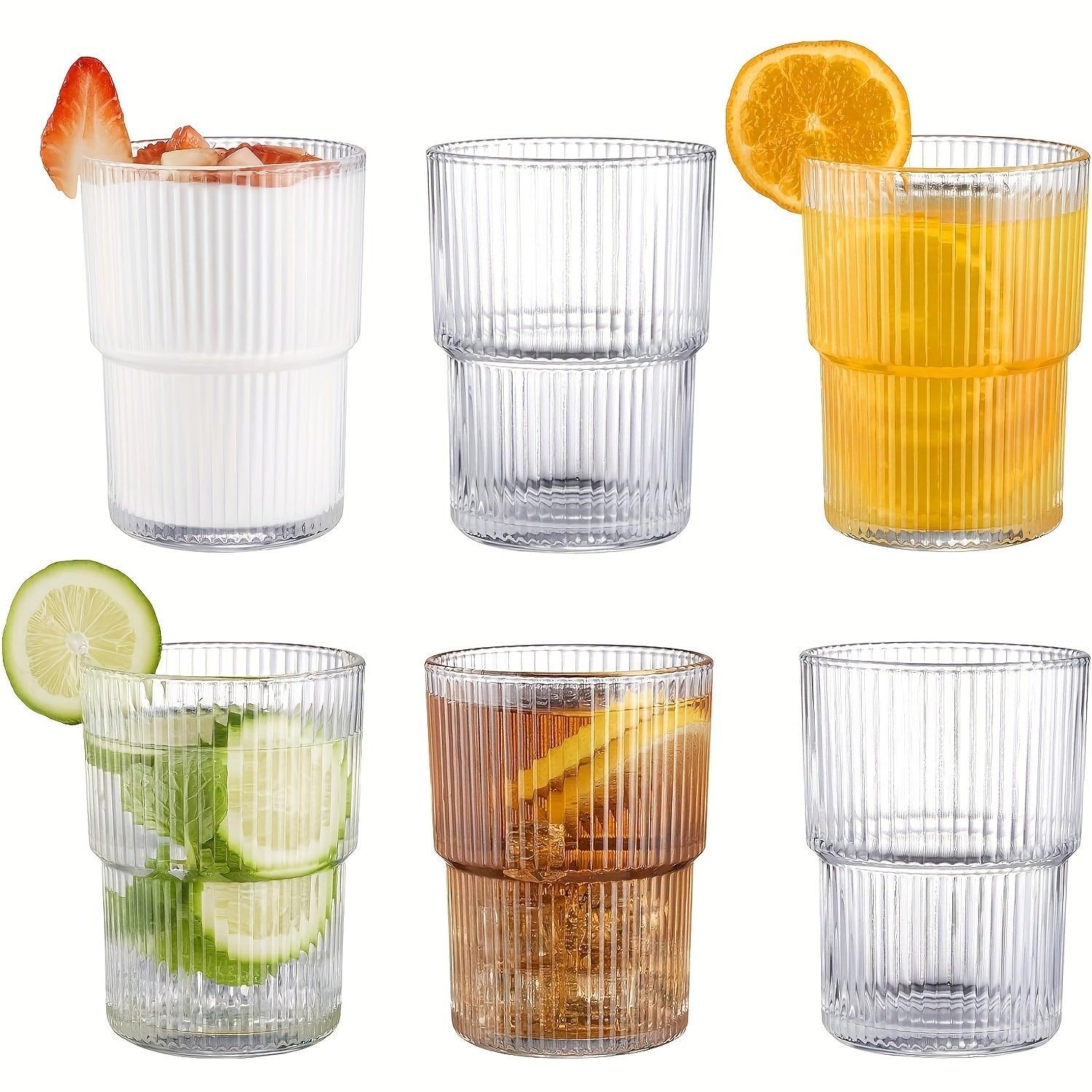 Striped Glass Set Ideal for Various Beverages and Occasions - HomeGoods Lima