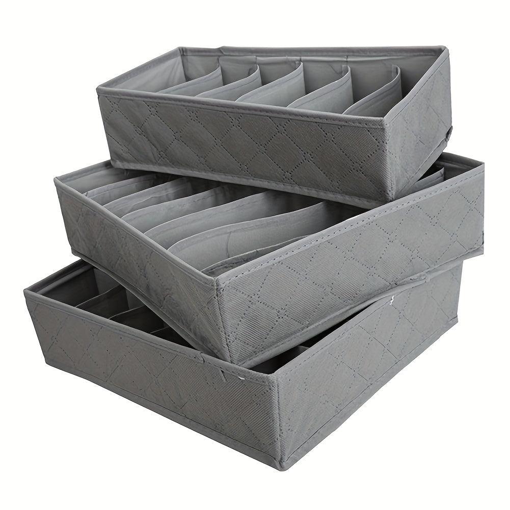 3Piece Foldable Fabric Underwear and Sock Storage Box - HomeGoods Lima