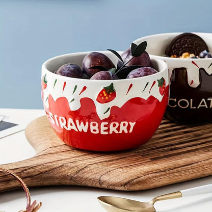 Handpainted Ceramic Breakfast Bowl for Microwave Dishwasher Safe - HomeGoods Lima