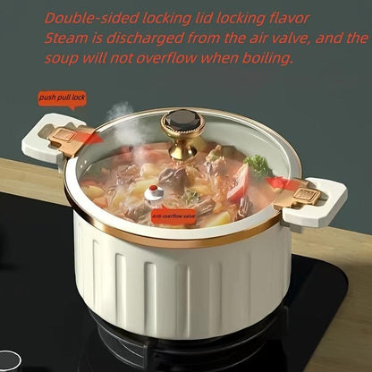 Large Capacity Enamel Pressure Cooker for Soups Stews NonStick - HomeGoods Lima