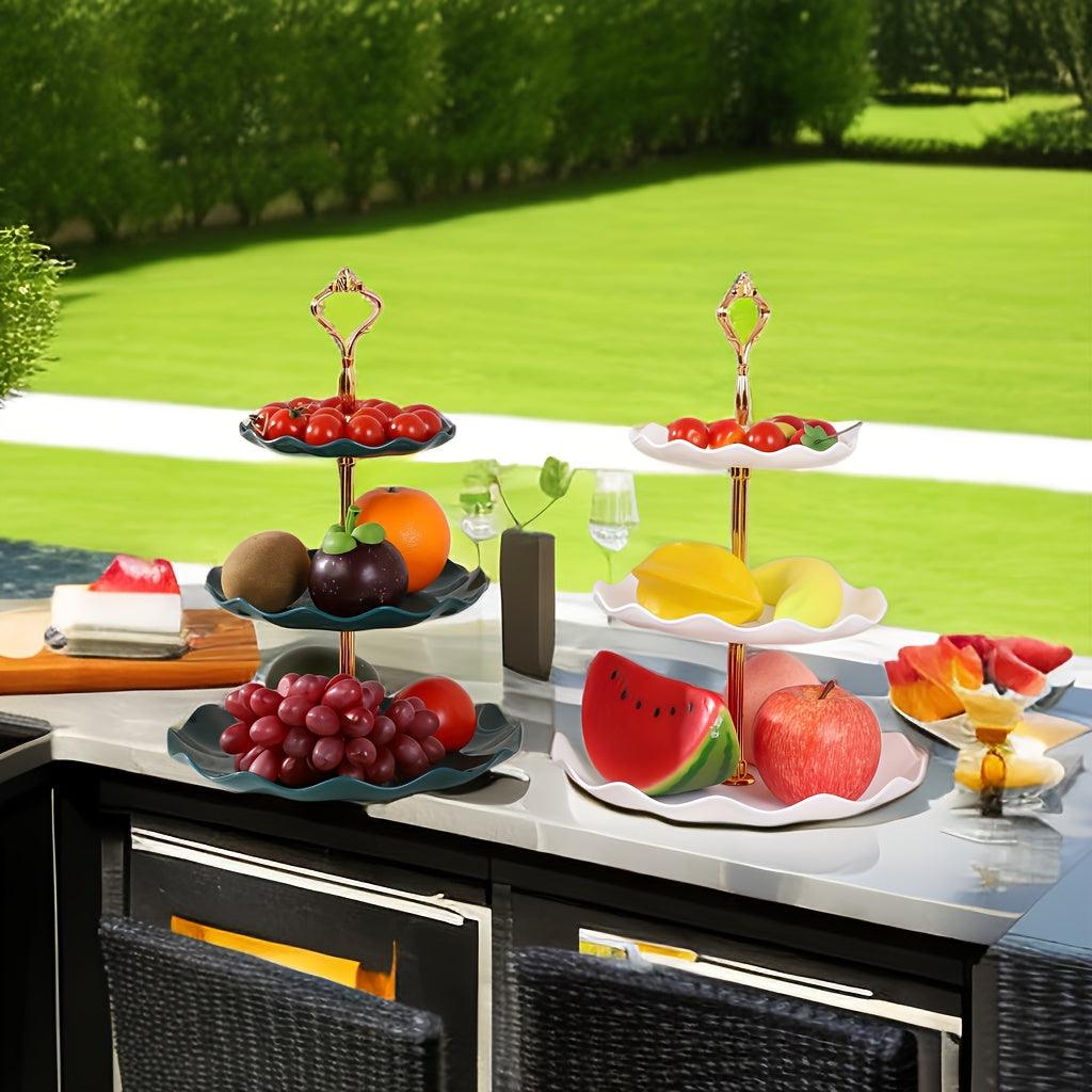 3Tier Dessert Tray with Fruit and Cake for Entertaining - HomeGoods Lima