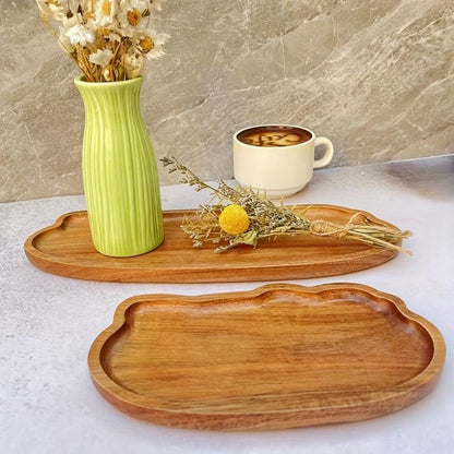 Cloudshaped Wooden Serving Tray Multifunctional Jewelry Food Display - HomeGoods Lima