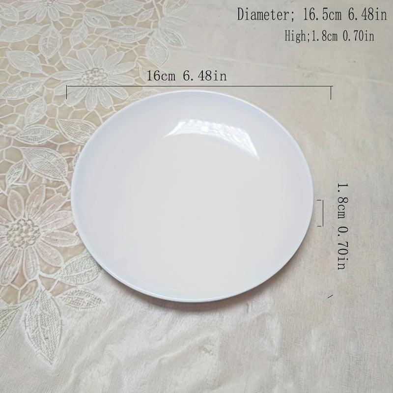 White Melamine Elegant Dinner Plate Round Porcelain Serving Tray - HomeGoods Lima