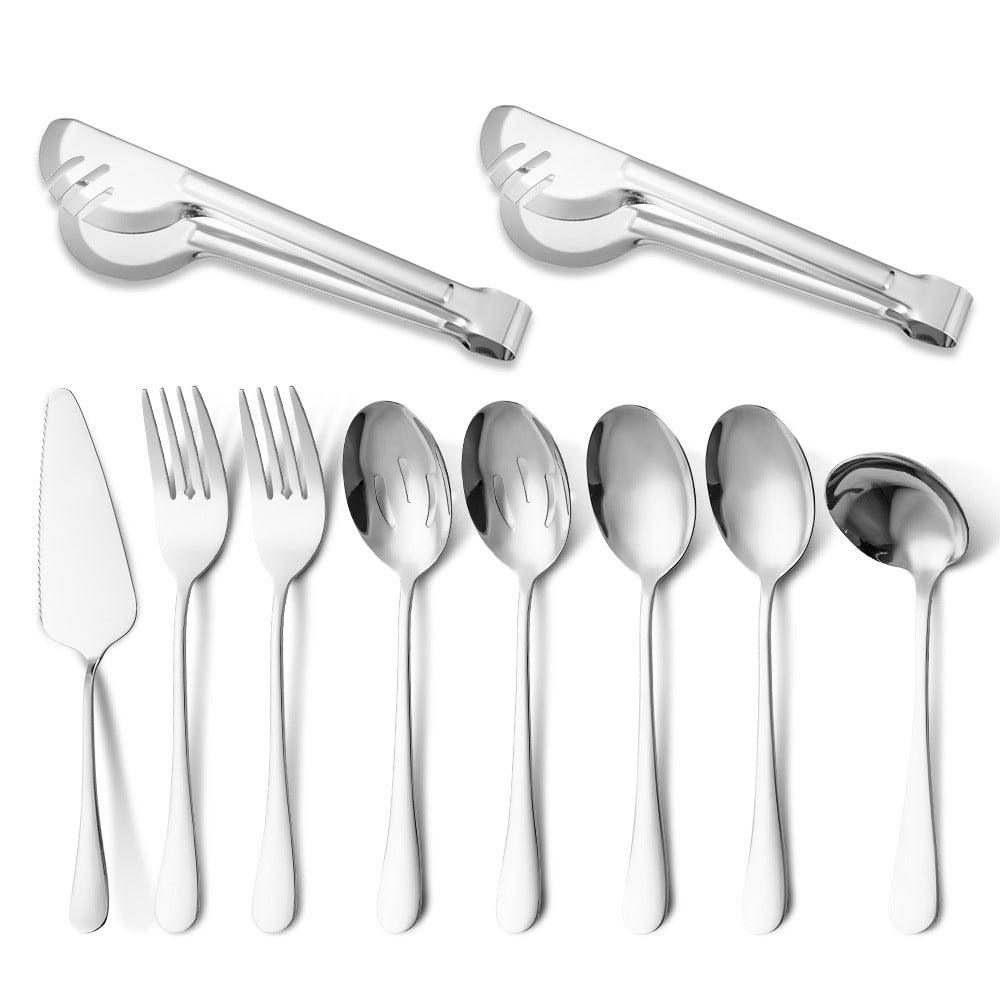 10Piece Stainless Steel Serving Cutlery Set for Everyday Entertaining - HomeGoods Lima