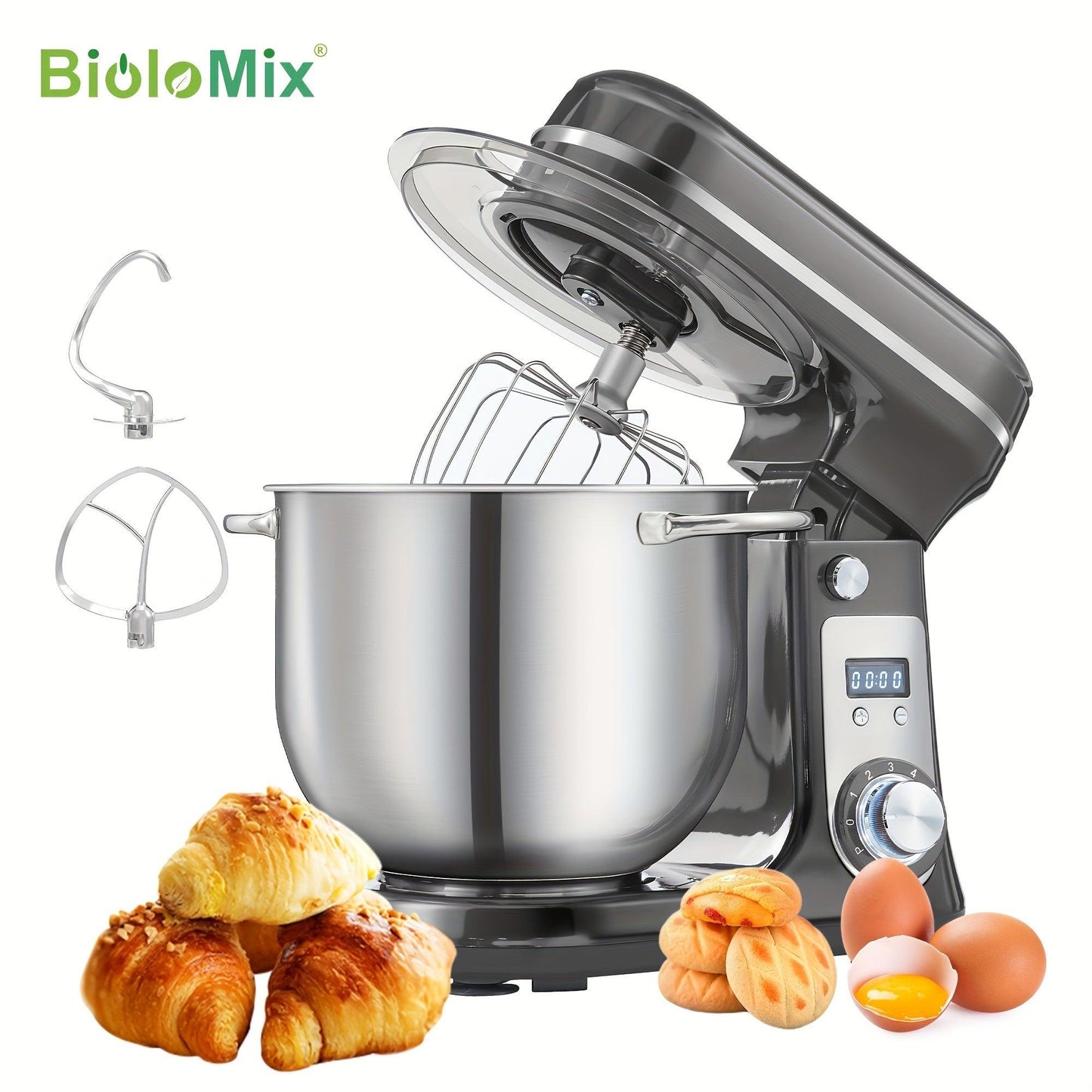 Biolomix Electric Kitchen Mixer Quiet DC Motor 6 Speed Tilt Head - HomeGoods Lima