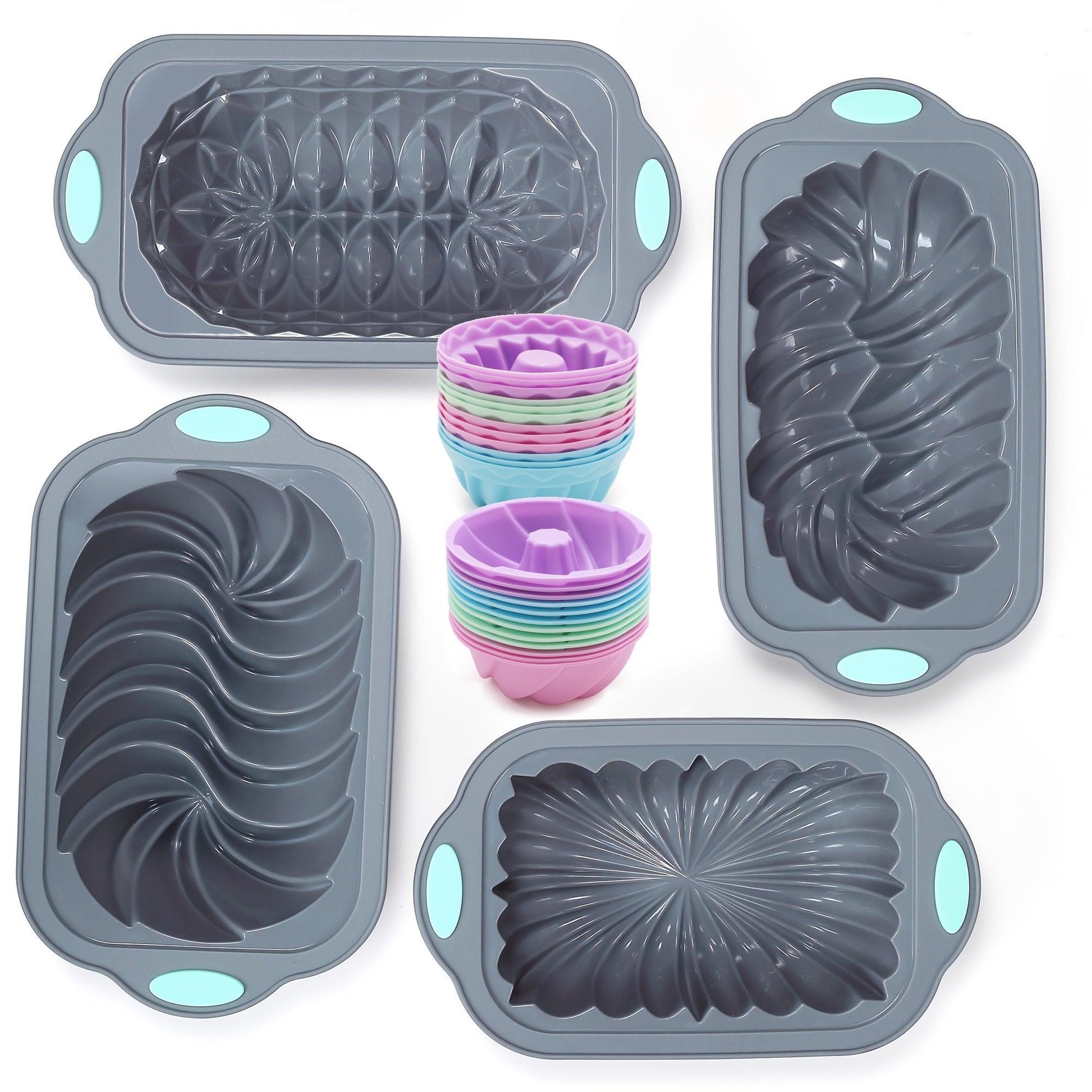 Premium NonStick Silicone Baking Pan Set Lotus Spiral More Patterns - HomeGoods Lima