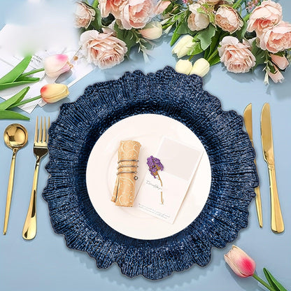 Unique Blue Fine China Dinner Plates Set for Wedding Parties - HomeGoods Lima