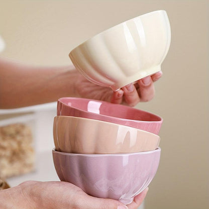 Colorful Glazed Ceramic Bowls Set Perfect for Dorms Gifts - HomeGoods Lima