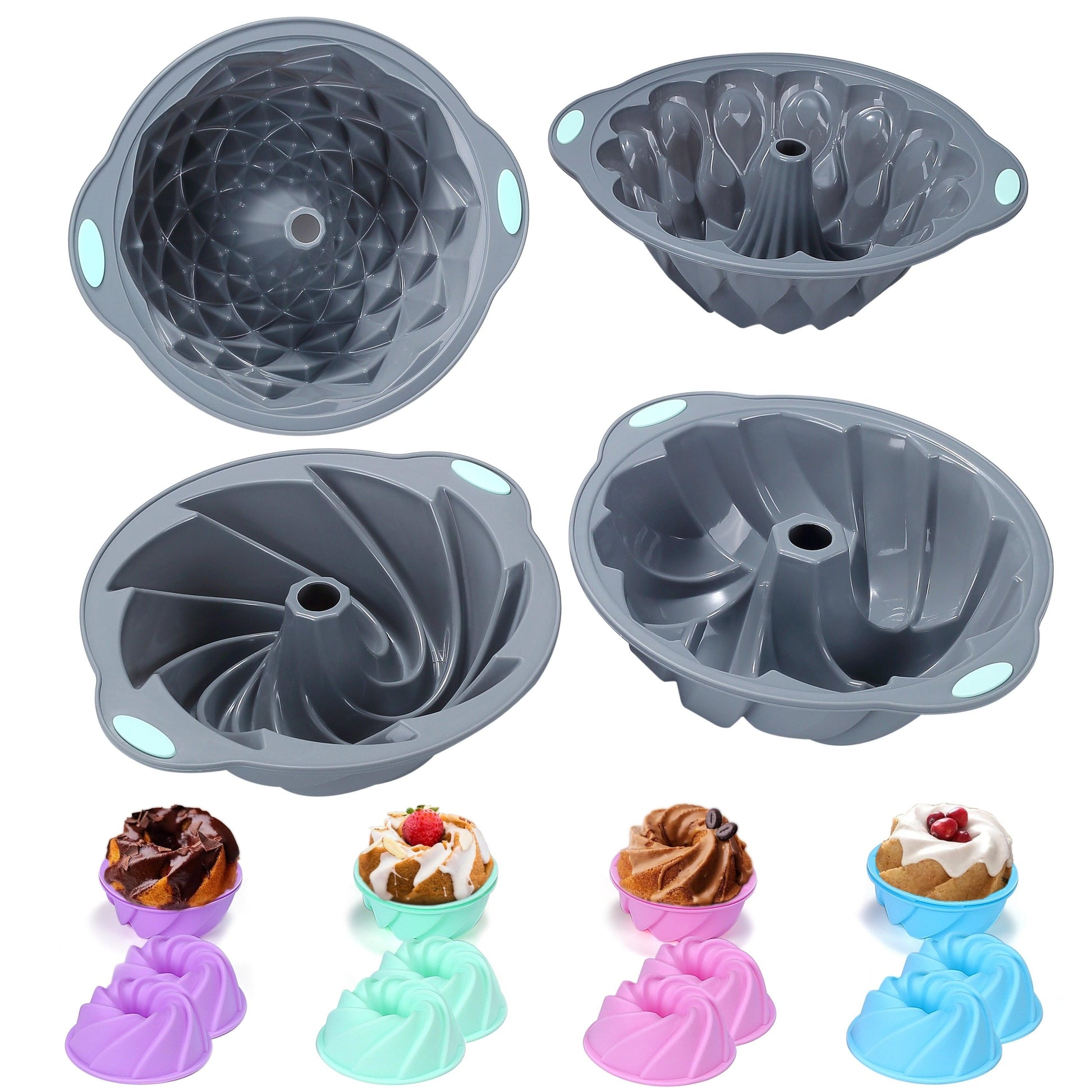 Premium Silicone Mini Bundt Pan Set NonStick BPAFree - HomeGoods Lima