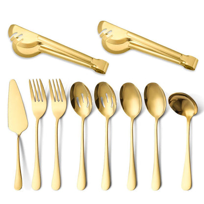 10Piece Stainless Steel Serving Cutlery Set for Everyday Entertaining - HomeGoods Lima