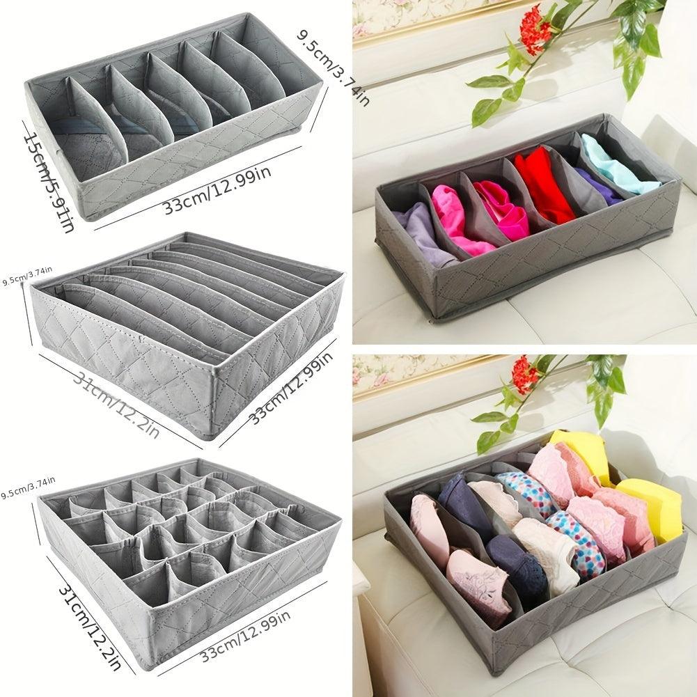 3Piece Foldable Fabric Underwear and Sock Storage Box - HomeGoods Lima