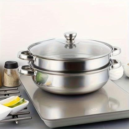 Versatile Stainless Steel Steamer Pot for All Stove Types - HomeGoods Lima