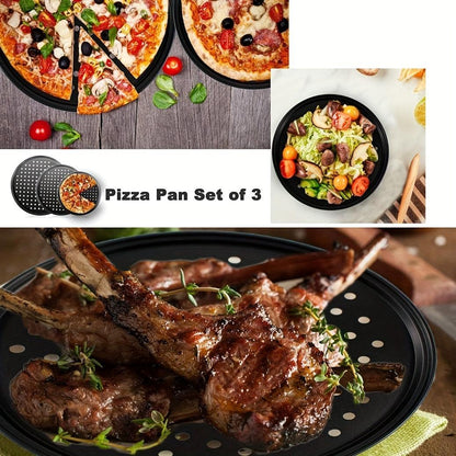 3Piece NonStick Baking Steel Pizza Pan Set - HomeGoods Lima