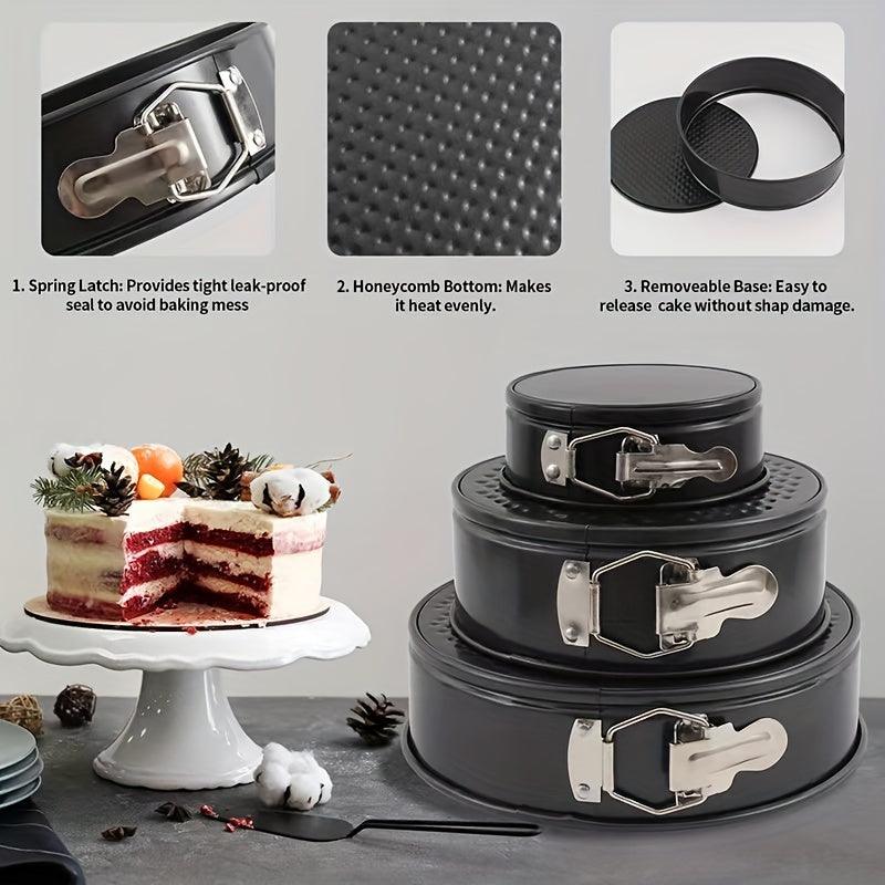 6pcs Carbon Steel Springform Cake Pan Set with Removable Bottom - HomeGoods Lima