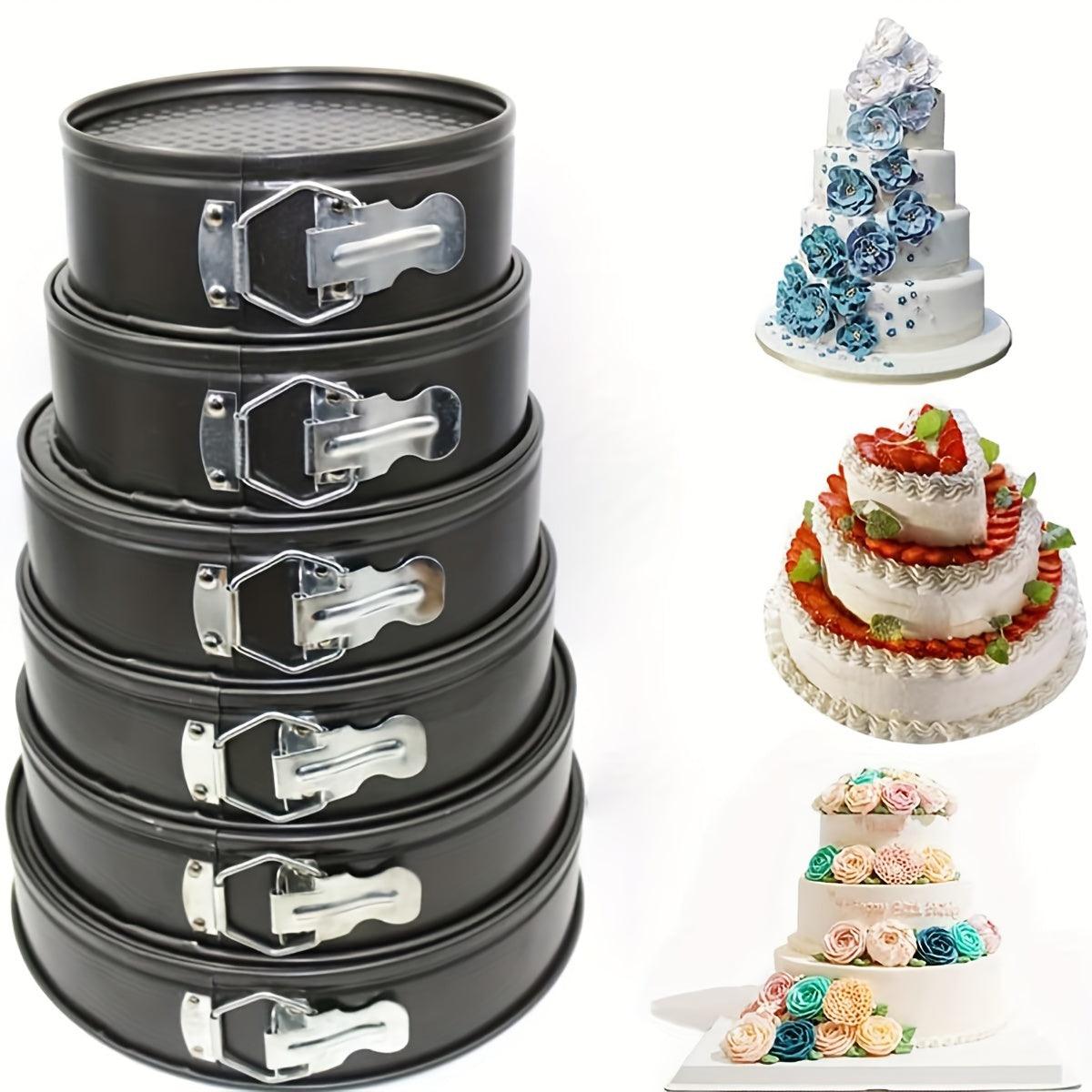 6pcs Carbon Steel Springform Cake Pan Set with Removable Bottom - HomeGoods Lima