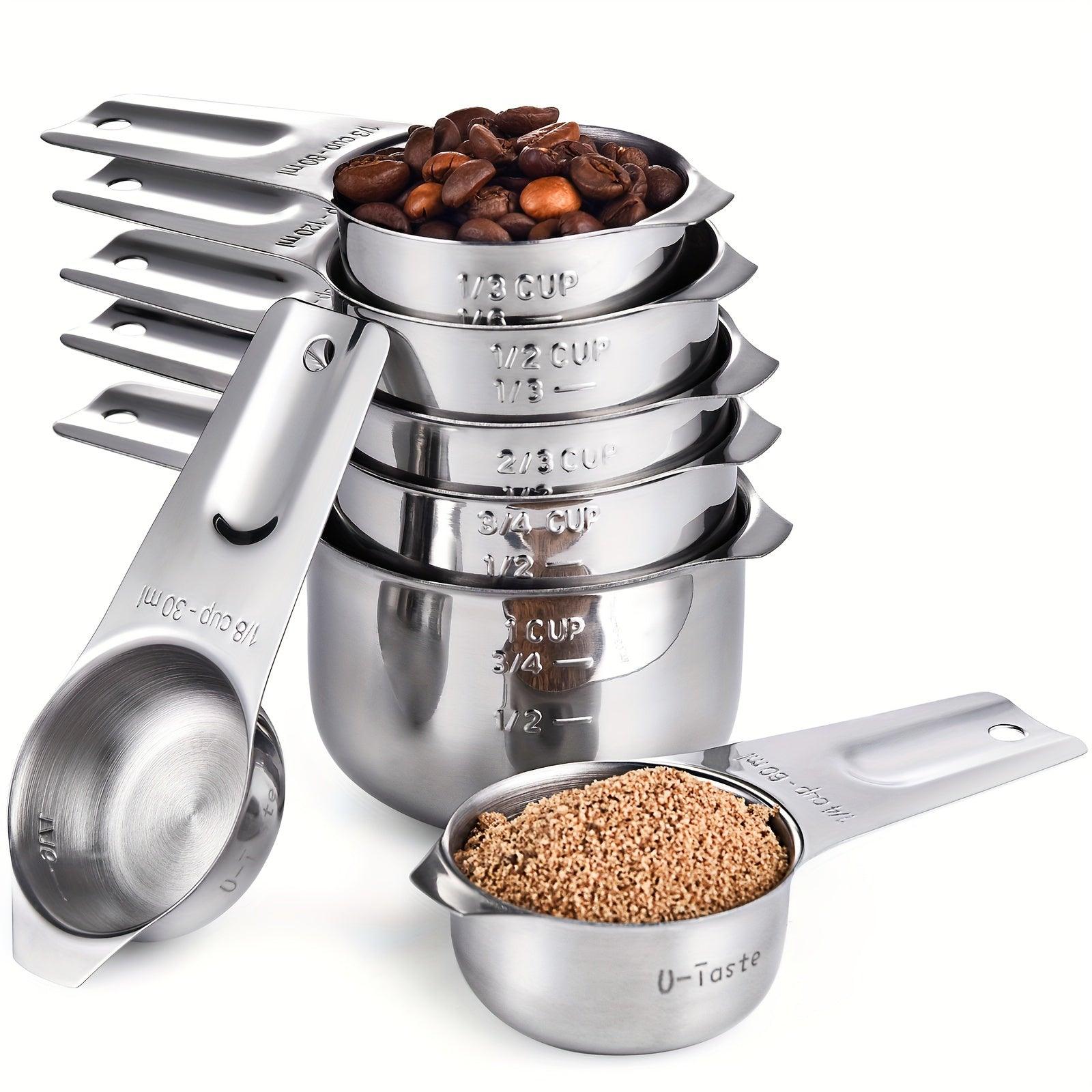 Stainless Steel Measuring Cups Spoons Set - HomeGoods Lima