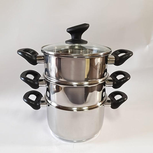 Multipurpose Stainless Steel Steamer Pot with Tempered Glass Lid - HomeGoods Lima