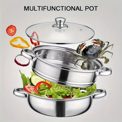 Versatile Stainless Steel Steamer Pot for All Stove Types - HomeGoods Lima